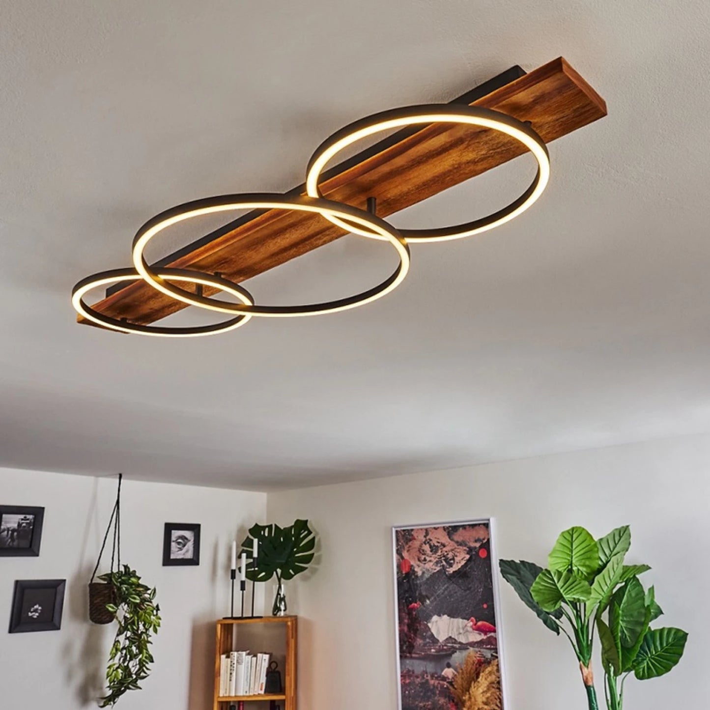 Aplique techo LED madera/acero 3x12W 3000K BOYAL