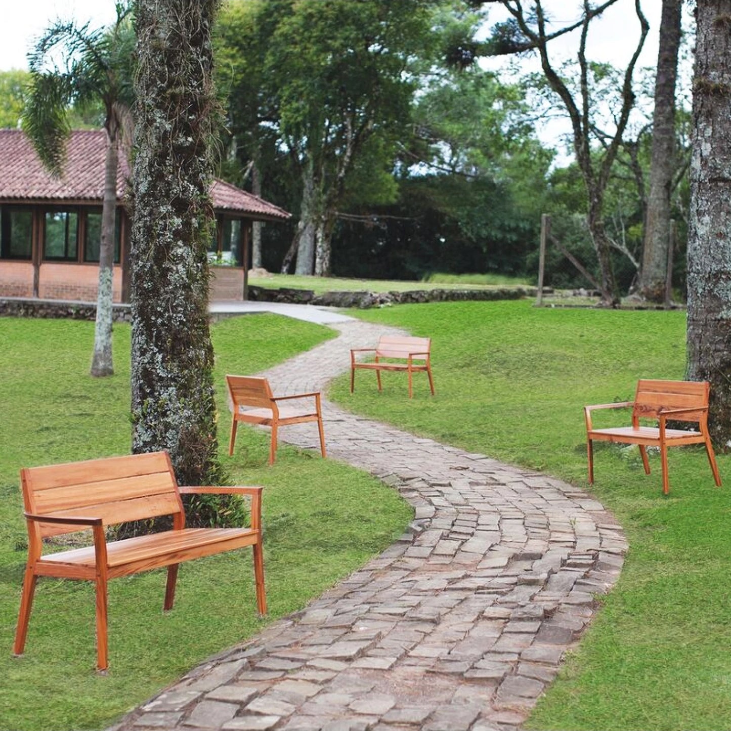 Banco con respaldo 130 x 55 x 82 cm. "Toscana"