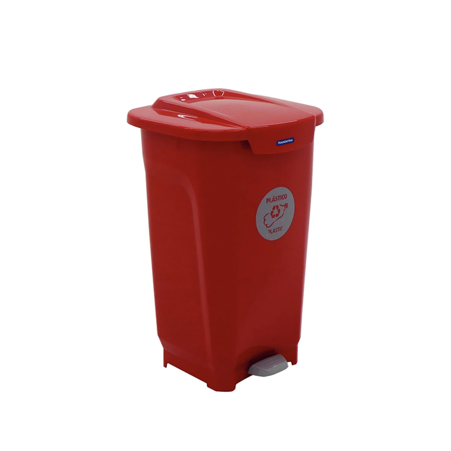 Basurero "T-FORCE" 50 Lt. en polipropileno rojo