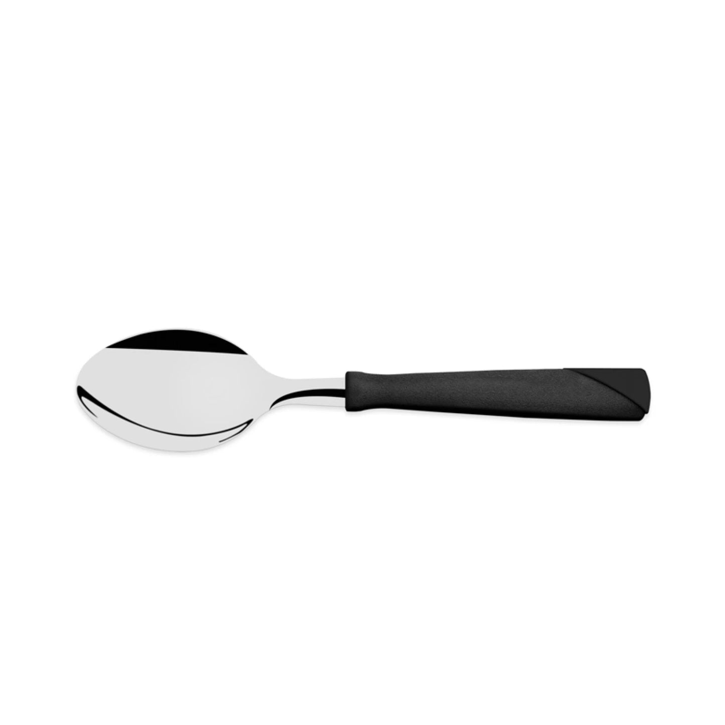 Cuchara té en plástico negro, modelo NEW KOLOR, 12 piezas