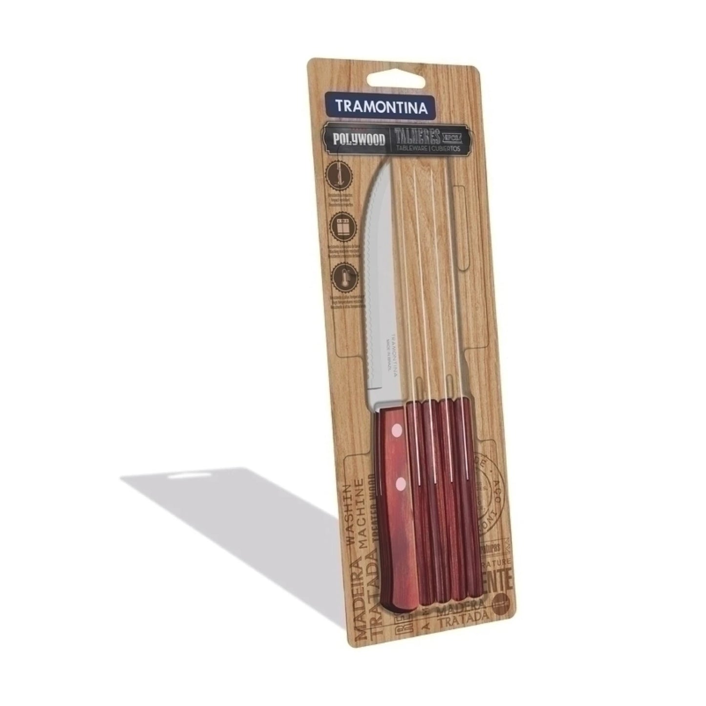Cuchillo de mesa modelo POLYWOOD, 6 piezas