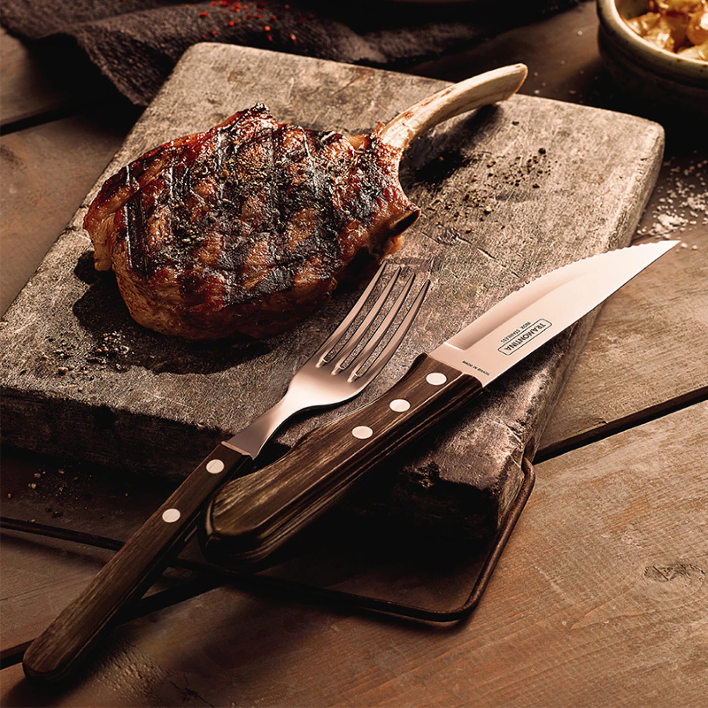 Cuchillo Jumbo para asado modelo CHURRASCO, 12 piezas