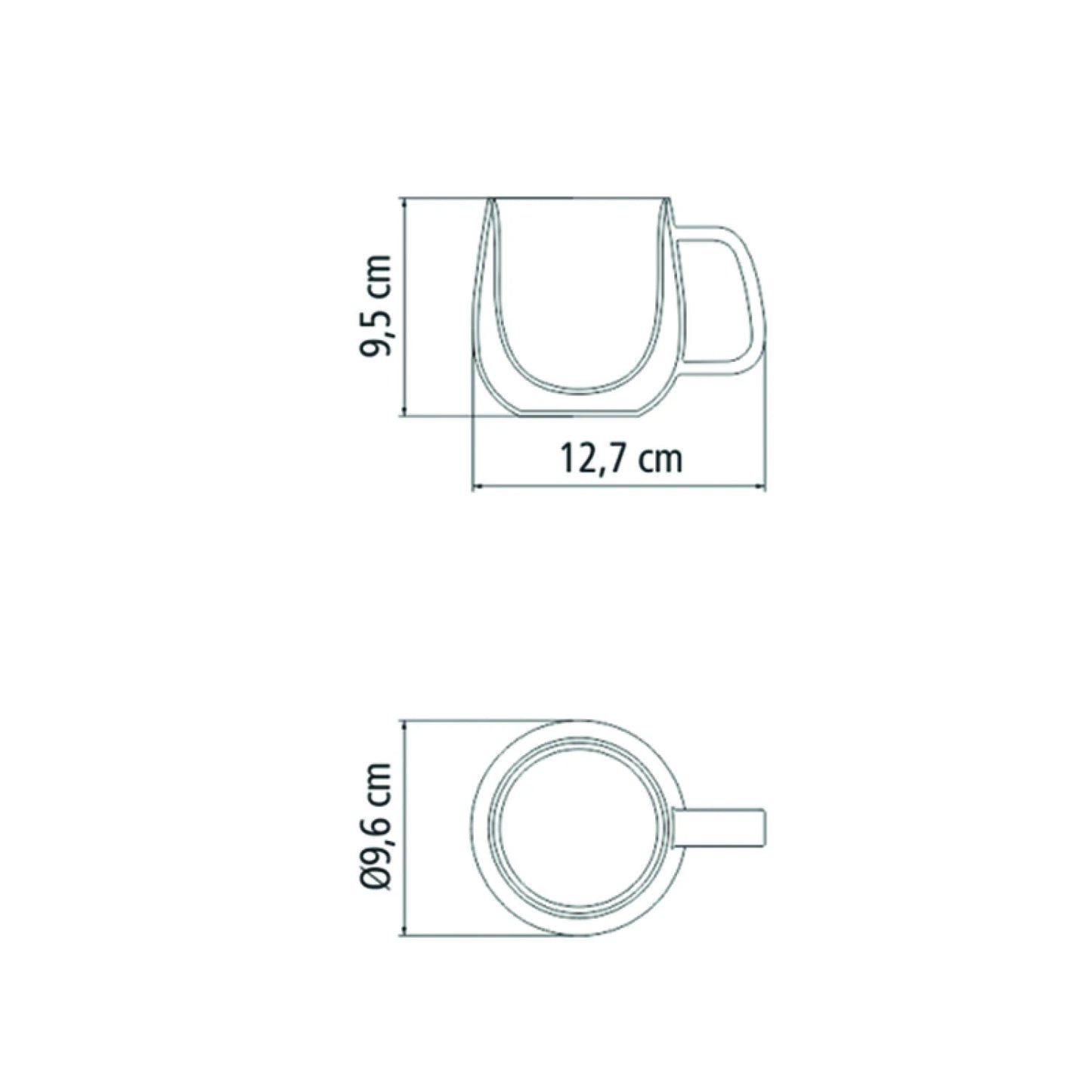 Juego 2 tazas de vidrio doble para té o capuccino