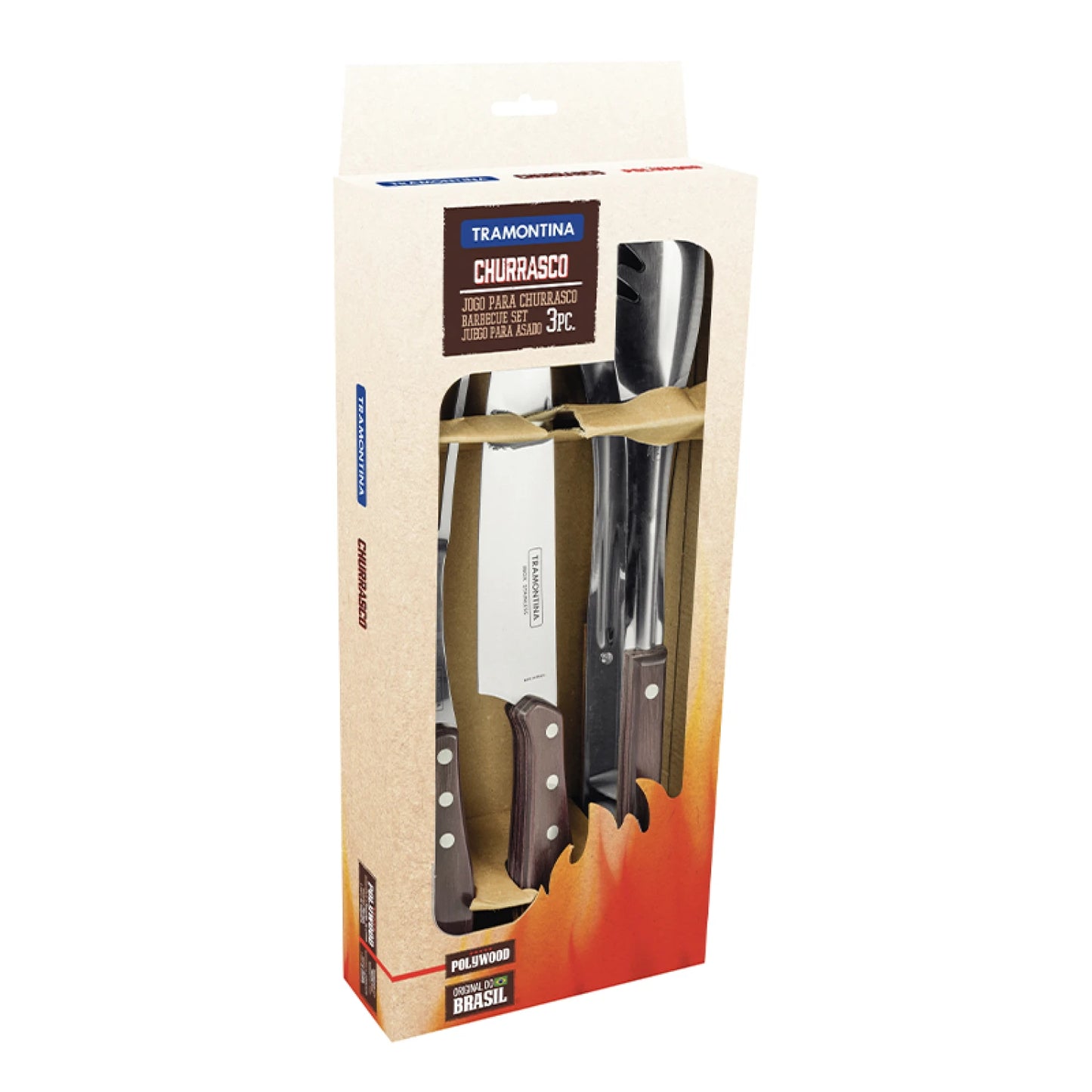 Juego para asado 3 piezas "CHURRASCO"