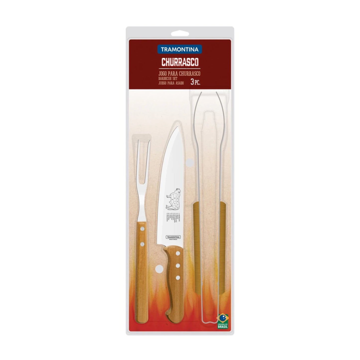 Juego para asado 3 piezas "DYNAMIC"