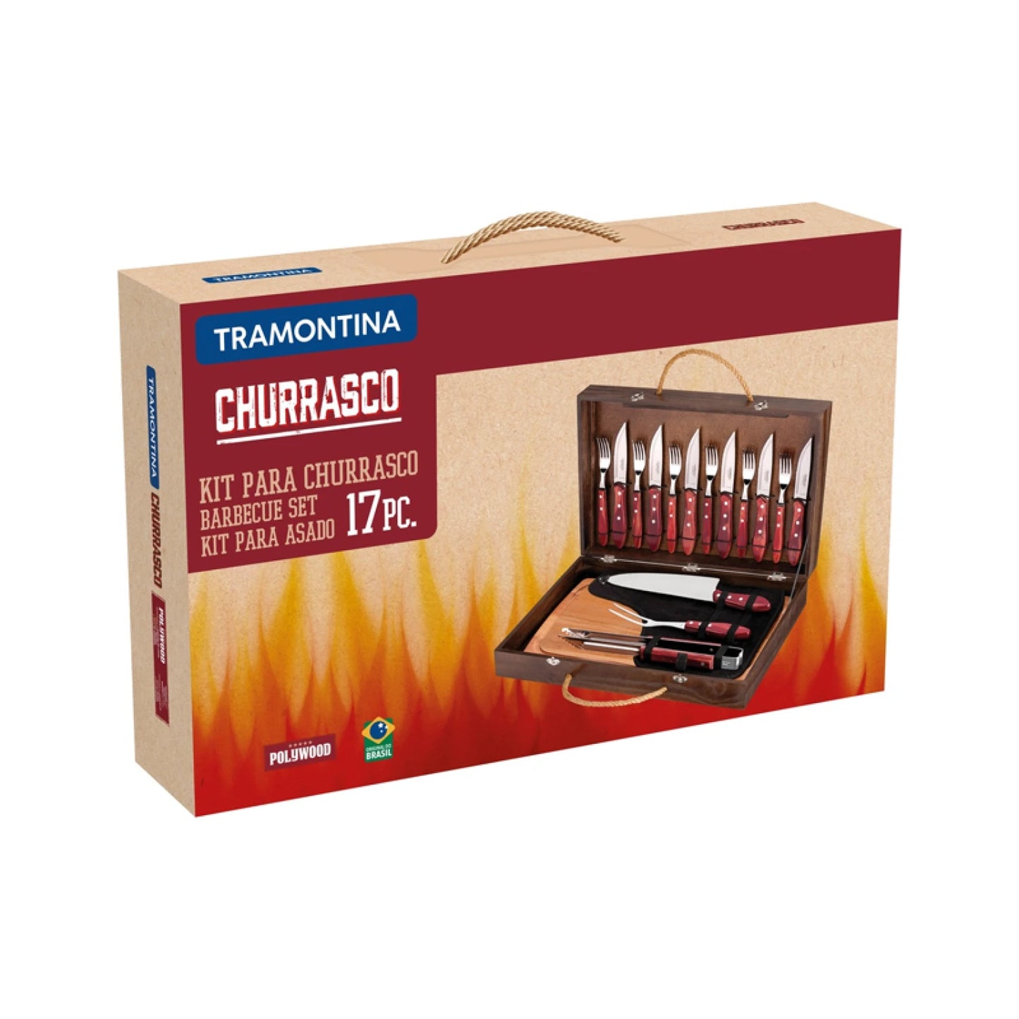 Juego para asado modelo CHURRASCO, 17 piezas