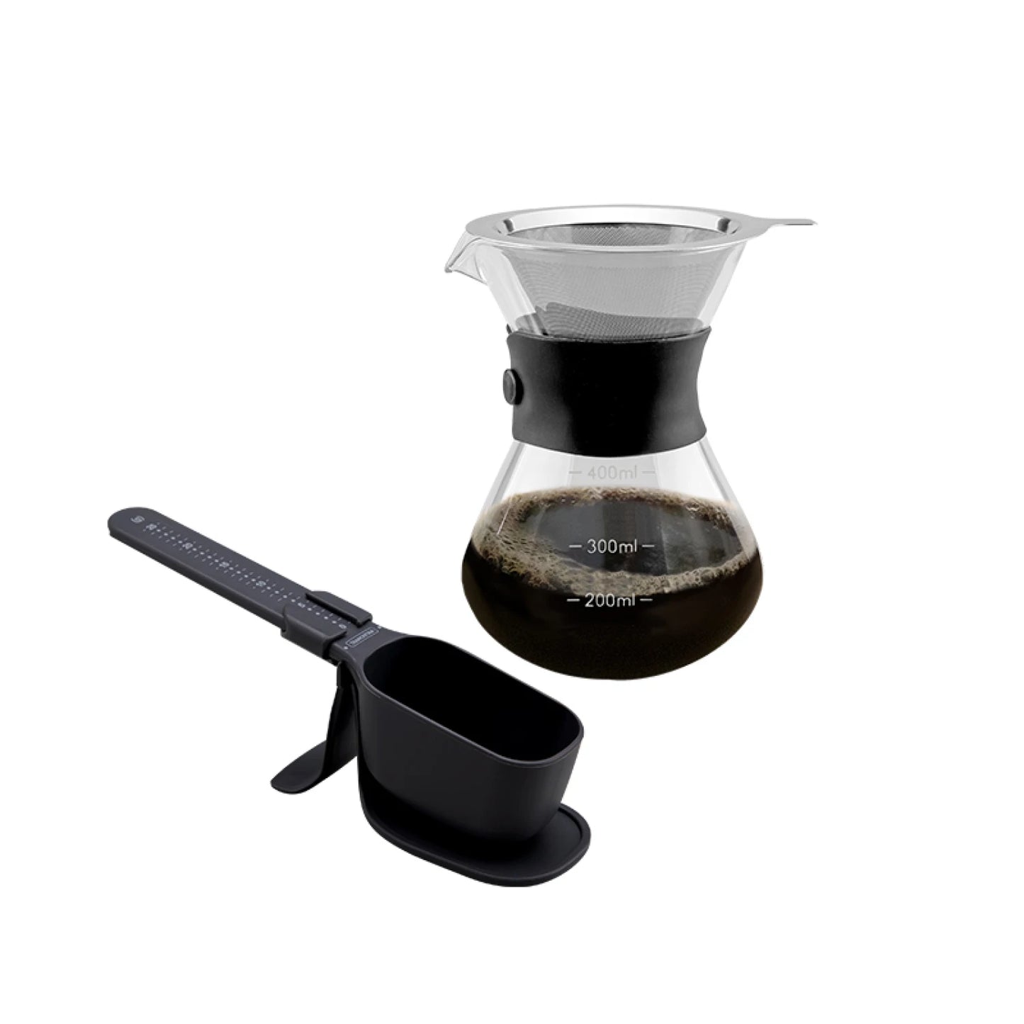 Kit para café - cafetera con colador + una balanza
