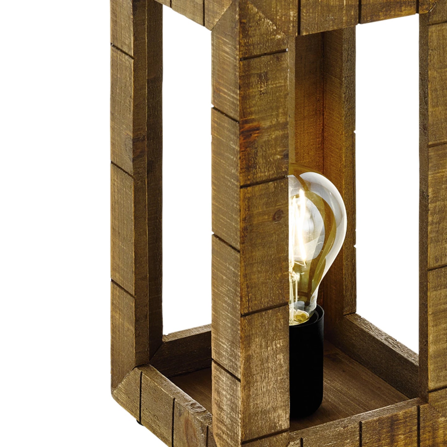 Lámpara de mesa madera y cadena 1XE27 TAKHIRA
