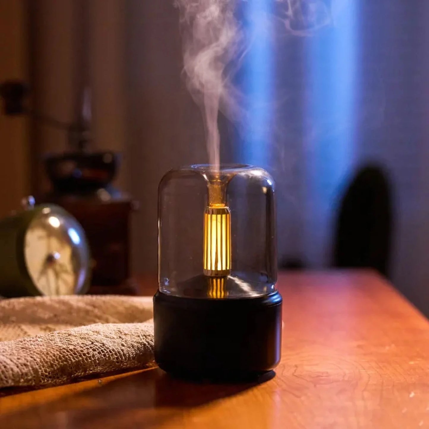 Lámpara LED portátil cálida + humidificador