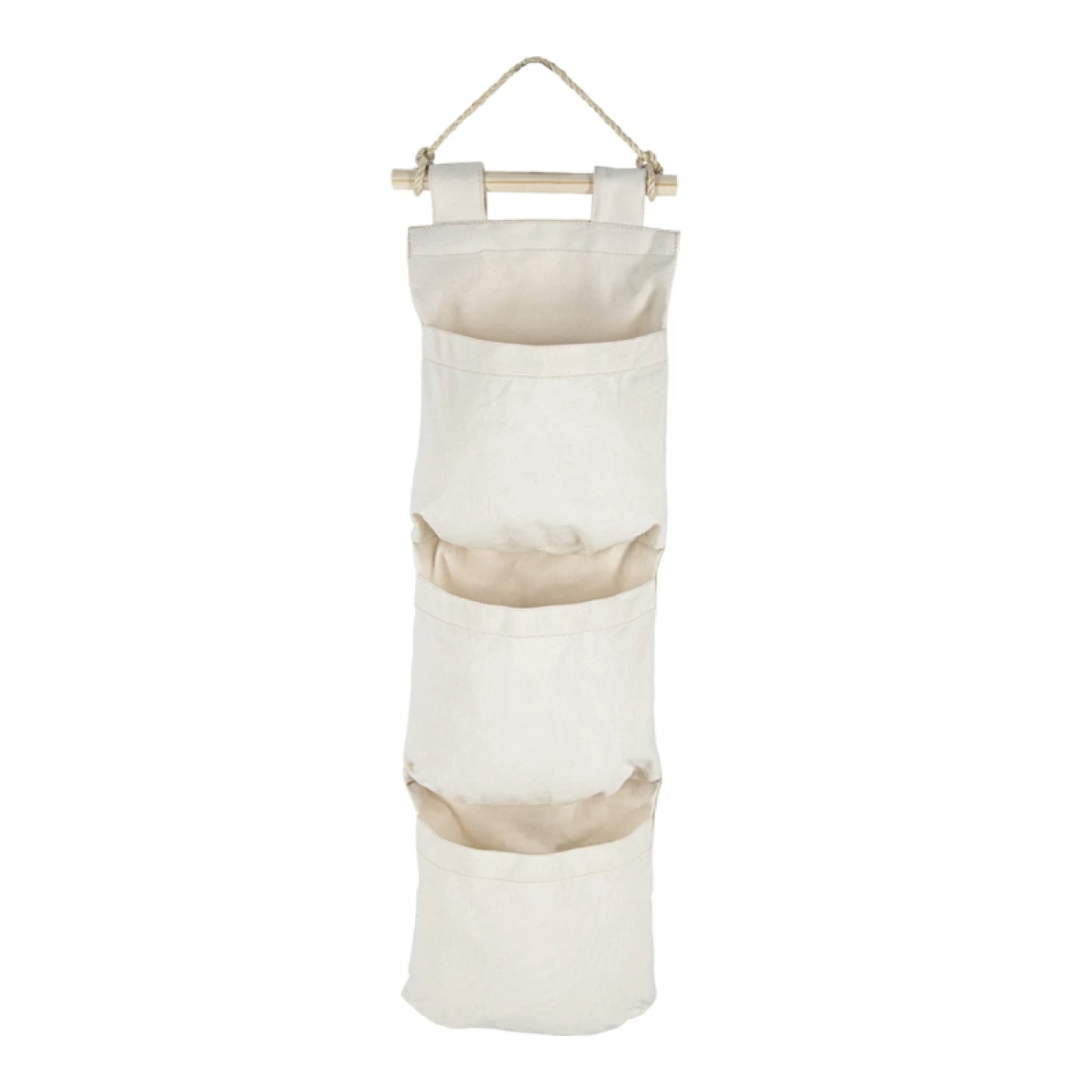 Organizador natural de 3 bolsillos para pared