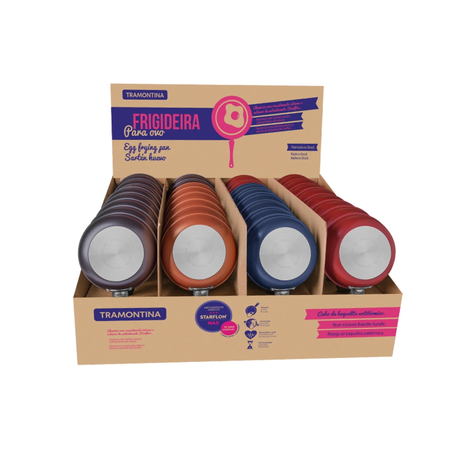 Sartén Ø 13cm. para huevo, varios colores "TURIM"