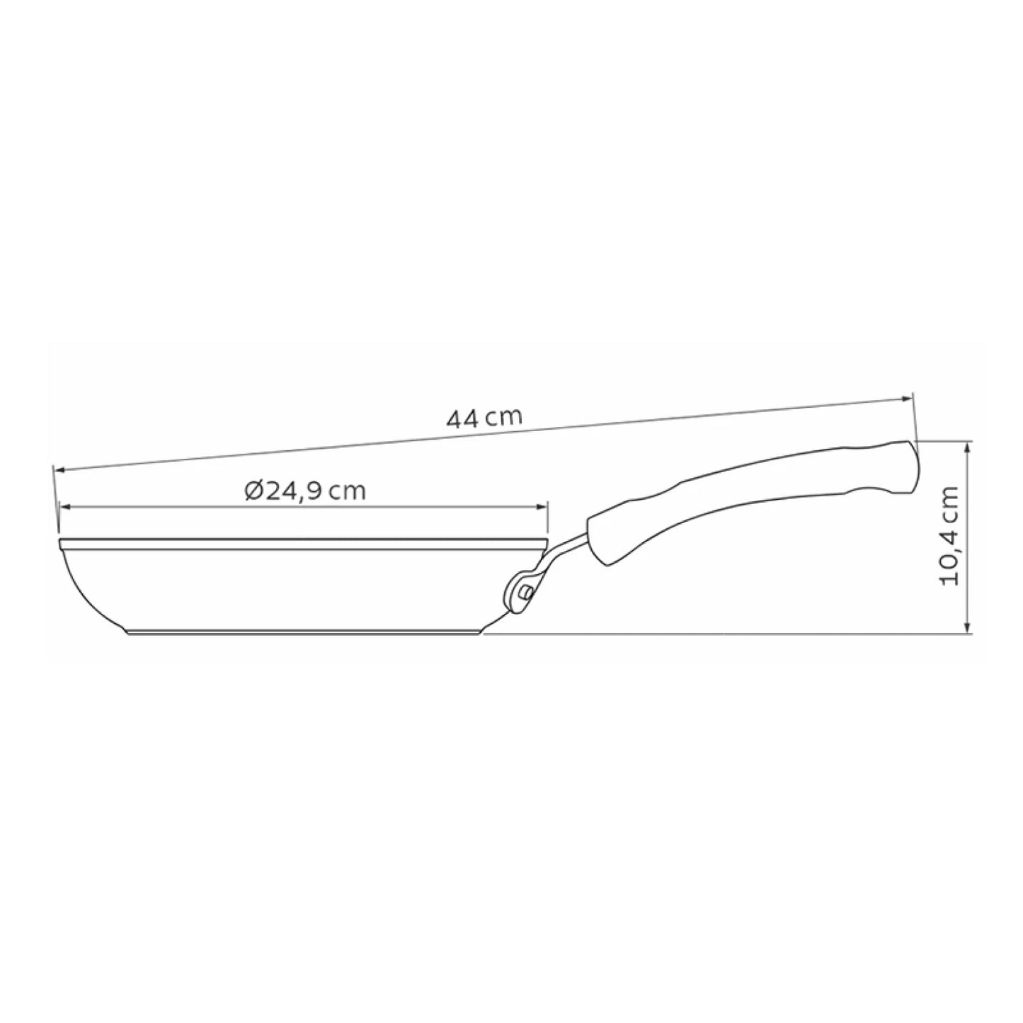 Sartén profesional Ø 24cm. aluminio para inducción
