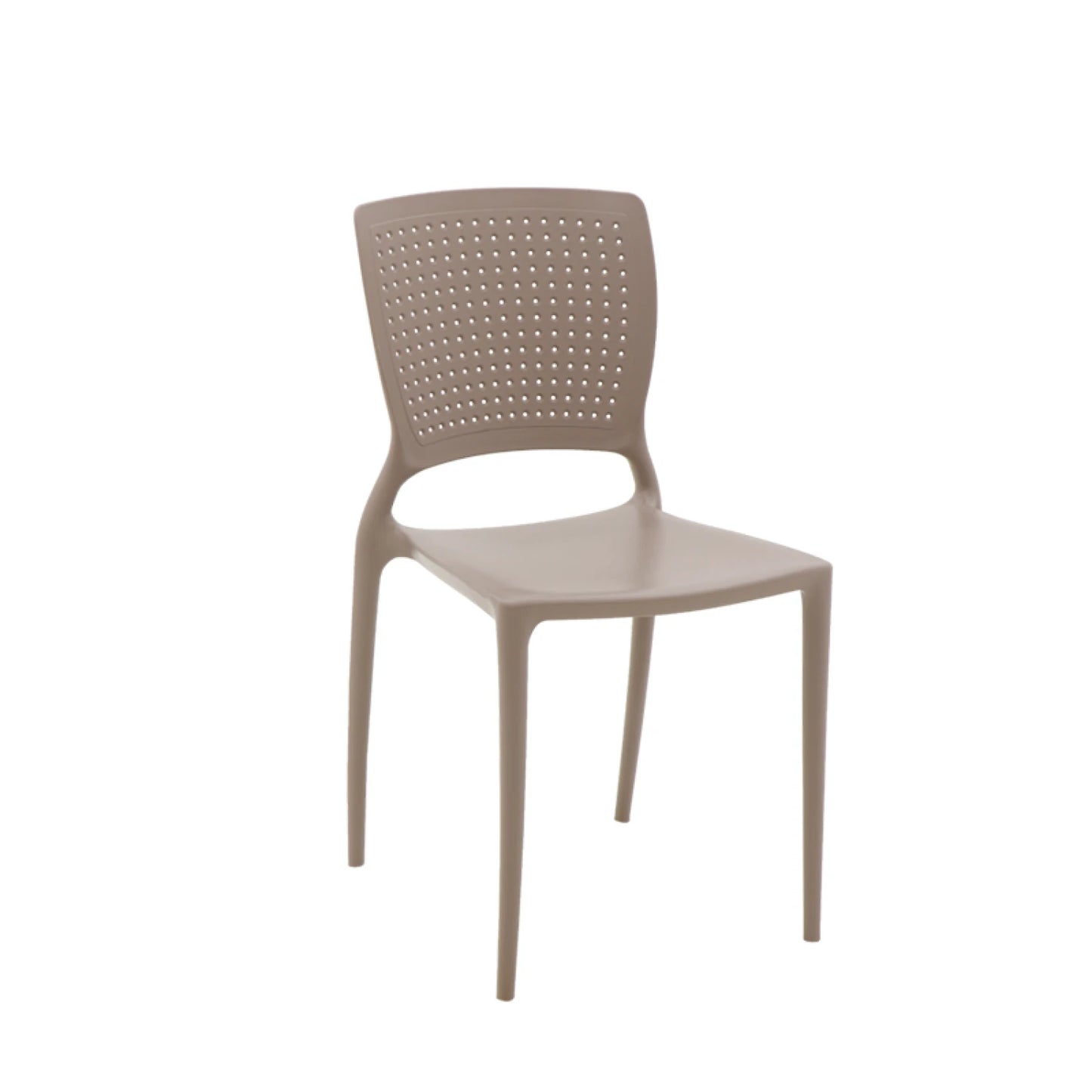 Silla apilable "SAFIRA" c/ respaldo calado
