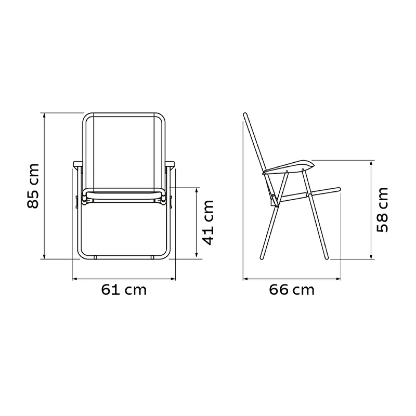 Silla playera de aluminio, "CRETA"