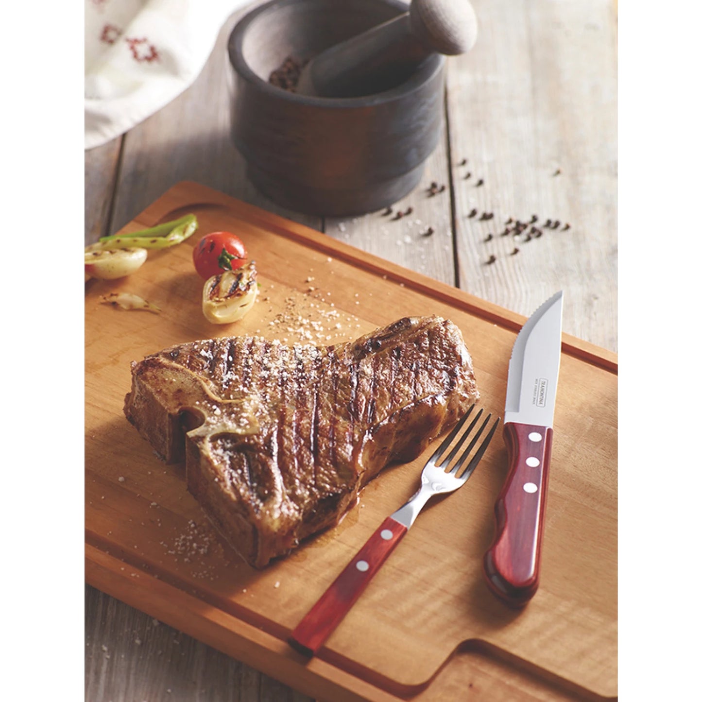 Tabla rectangular modelo CHURRASCO, 470x300x22mm