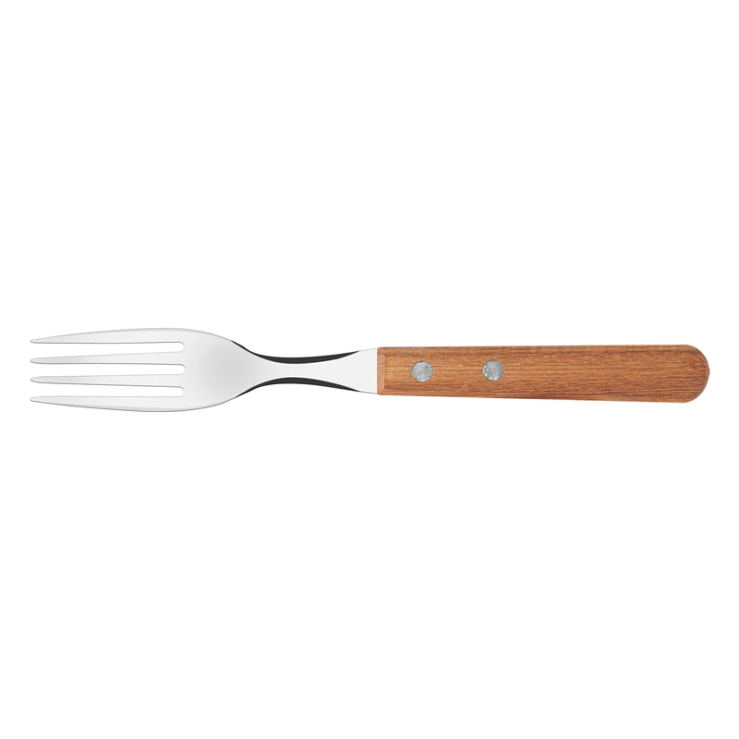 Tenedor de mesa con mango de madera modelo DYNAMIC, 12 piezas