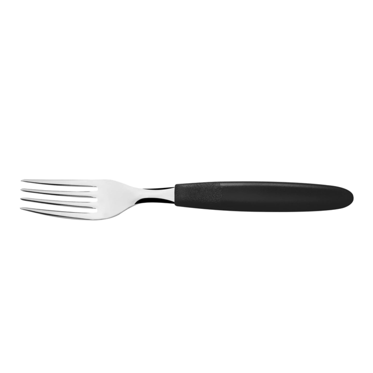 Tenedor de mesa con mango plástico negro, modelo IPANEMA, 12 piezas