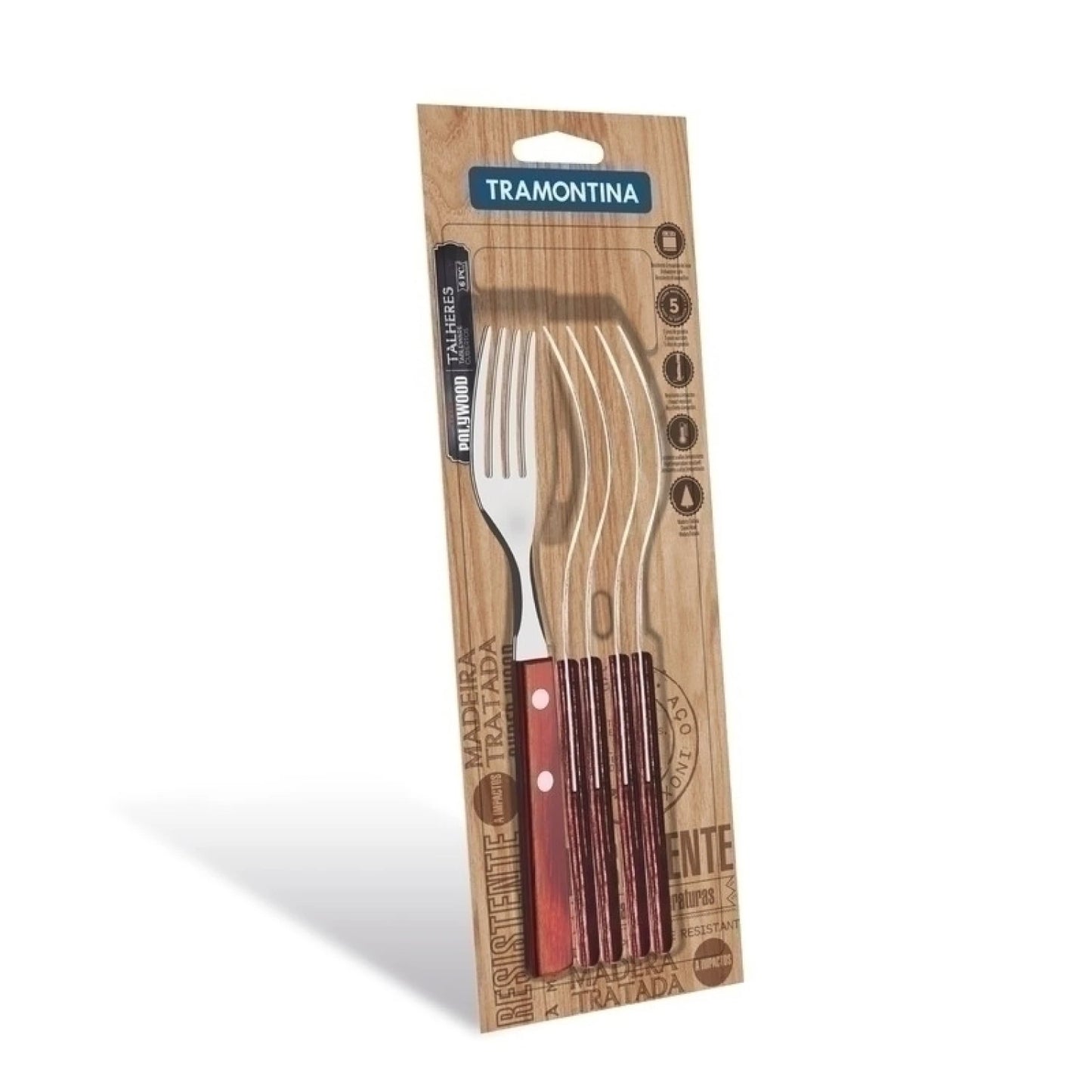 Tenedor de mesa modelo POLYWOOD, 6 piezas