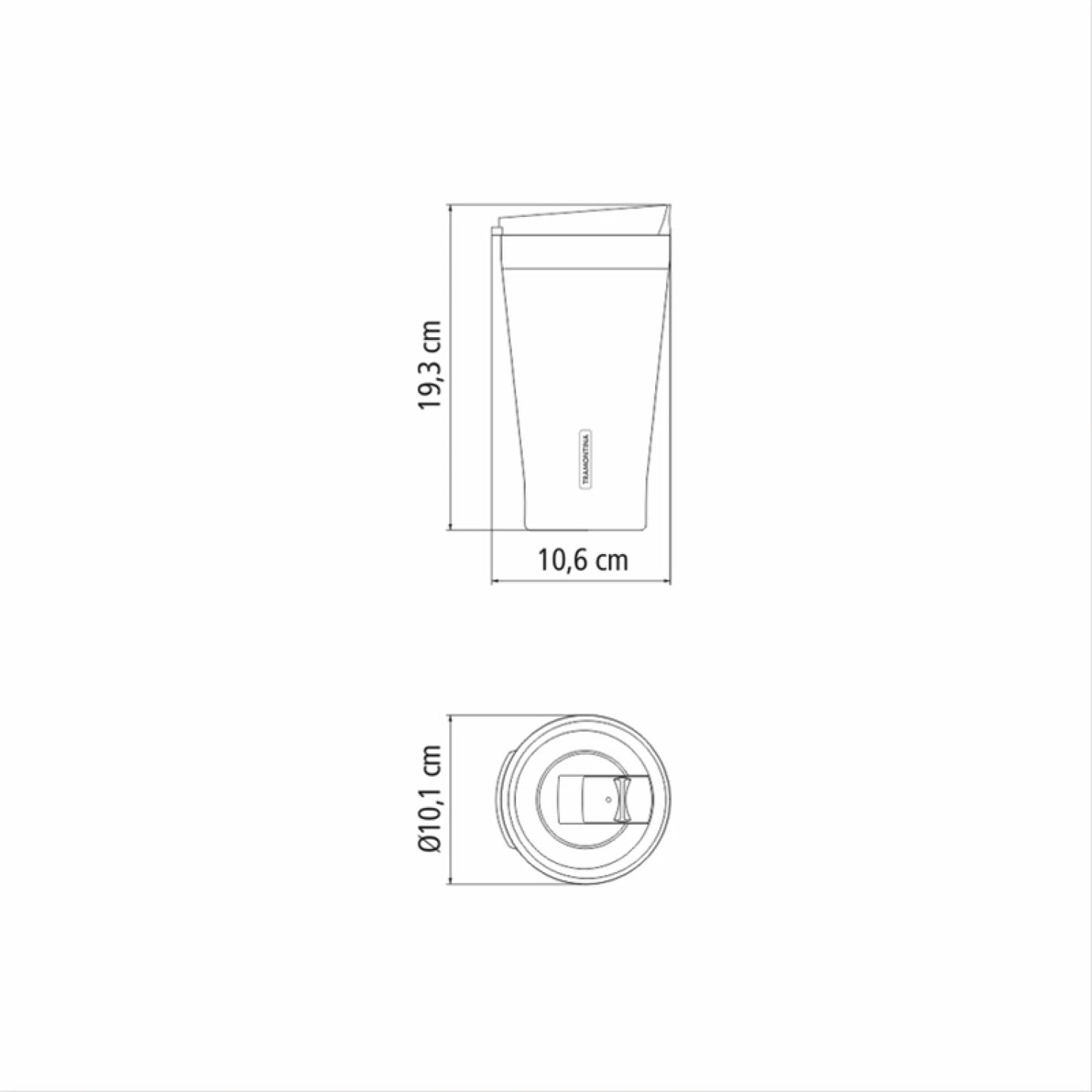 Vaso térmico azul con tapa 550ml