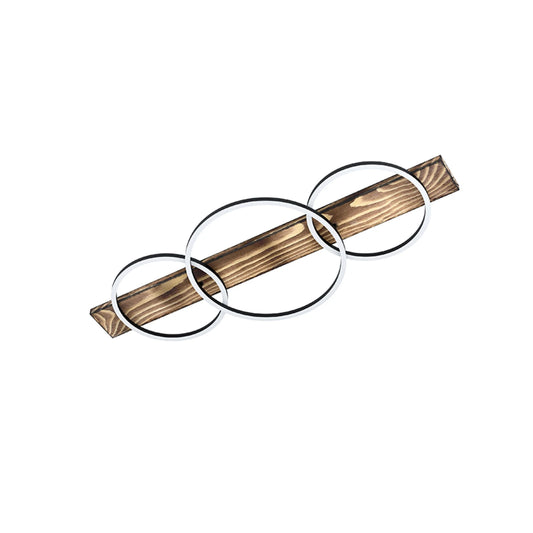 Aplique techo LED madera/acero 3x12W 3000K BOYAL