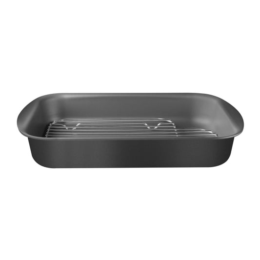 Asadera rectangular con rejilla, línea BRASIL 34cm