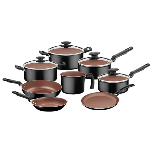 Batería de cocina negra 8 piezas "LORETO"