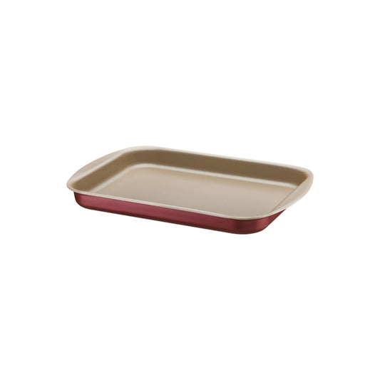 Fuente rectangular llana 34 cm. roja "BRASIL"