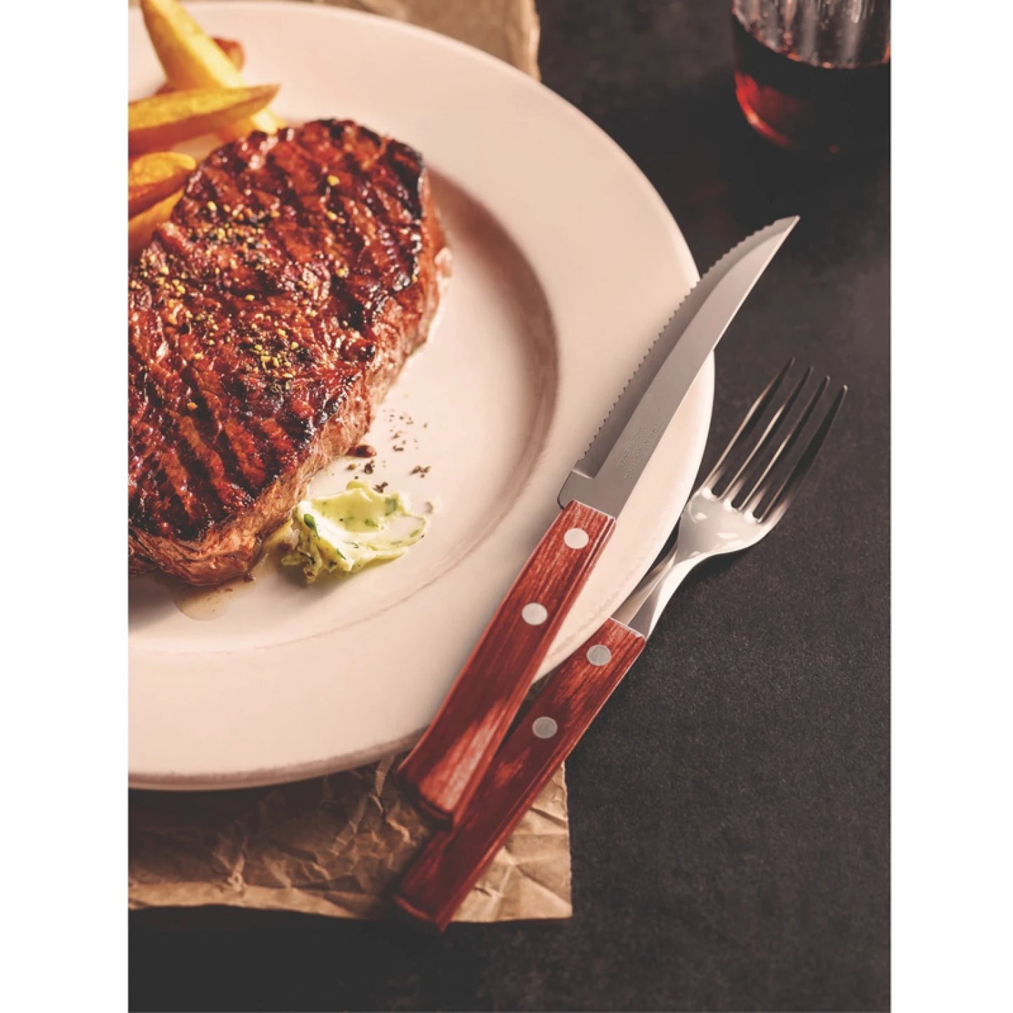 Juego de cubiertos modelo CHURRASCO, 12 piezas
