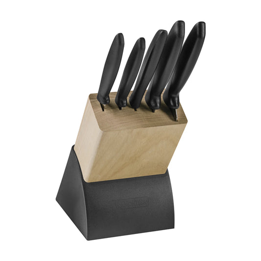 Juego de cuchillos con taco línea PLENUS, 6 piezas