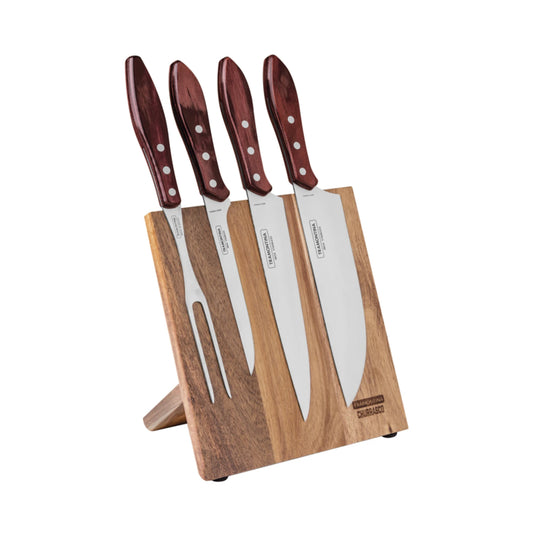Juego para asado 5 piezas con soporte magnético