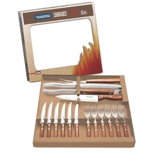 Juego para asado modelo CHURRASCO, 15 piezas