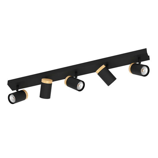 Lámpara de pared o techo 5xGU10 negro CARTAGENA