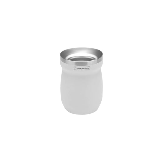 Mate Tramontina blanco en acero inoxidable 240ml