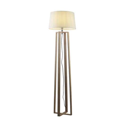 Portátil de pie, madera y pantalla de tela E27