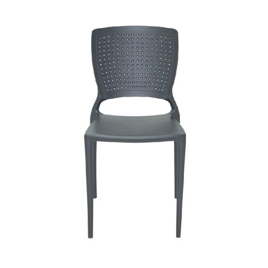 Silla apilable "SAFIRA" c/ respaldo calado