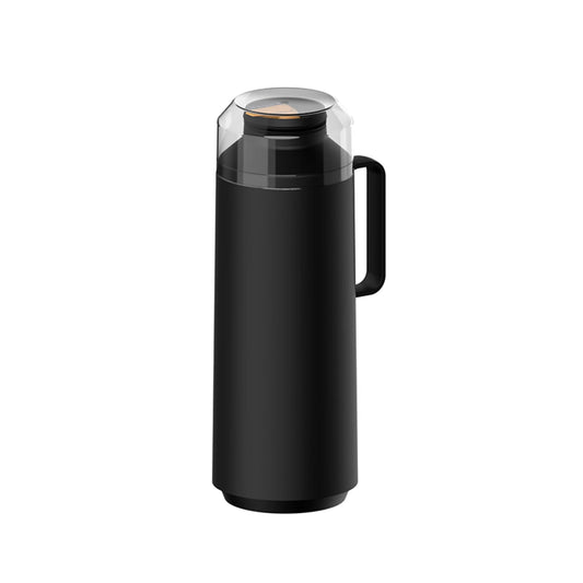 Termo ppl negro 1 lt. c/ ampolla de vidrio "EXATA"