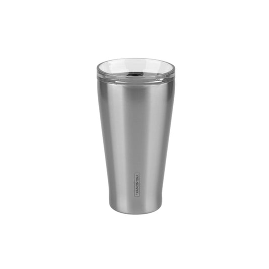 Vaso térmico plateado con tapa 550ml